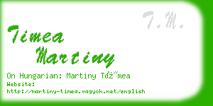 timea martiny business card
